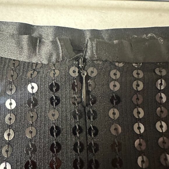 NEW YORK & COMPANY skirt sz 14 black‎ all over sequin pencil cocktail party NEW - Picture 3 of 5